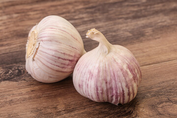 Fresh ripe and tasty garlic