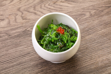 Asian traditional chukka salad in the bowl