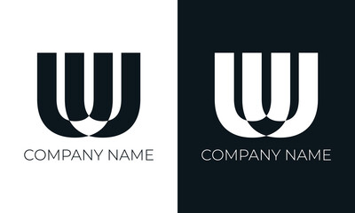 Initial letter w logo vector design template. Creative modern trendy w typography and black colors.