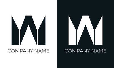 Initial letter w logo vector design template. Creative modern trendy w typography and black colors.