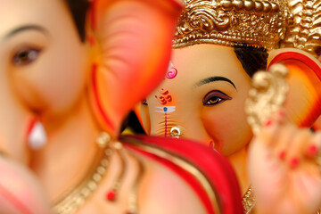 10 September 2021, Pune, India, Ganesha or Ganapati for sale at a shop on the event of Ganesh...
