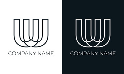Initial letter w logo vector design template. Creative modern trendy w typography and black colors.
