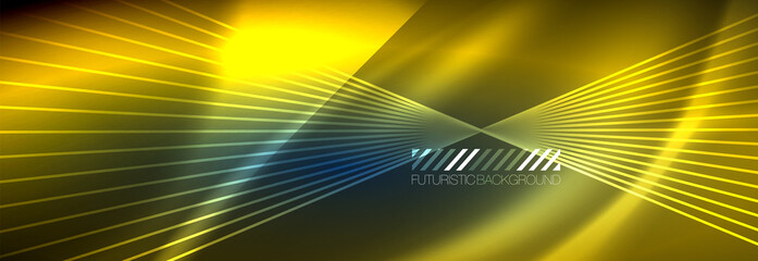 Neon dynamic beams vector abstract wallpaper background. Wallpaper background, design templates for business or technology presentations, internet posters or web brochure covers