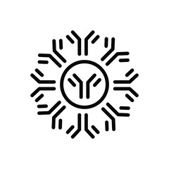 Black line icon for antibodies