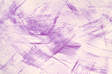 Abstract art background light purple and white colors. Watercolor painting with violet strokes and splash.