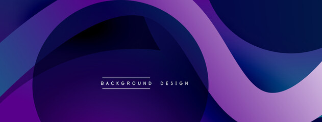 Abstract overlapping lines and circles geometric background with gradient colors