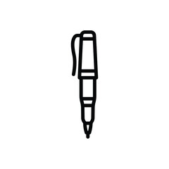 Black line icon for pen