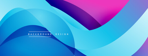 Abstract overlapping lines and circles geometric background with gradient colors