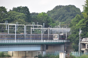 Obraz premium The view of Railway in Tokyo