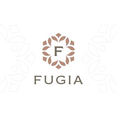 Premium monogram letter F initials logo. Universal symbol icon design. Luxury abc leaf logotype.