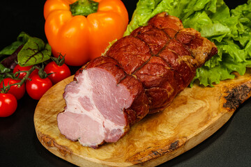 Delicous smoked pork for snack