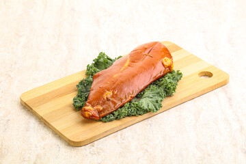 Smoked chicken breast for snack