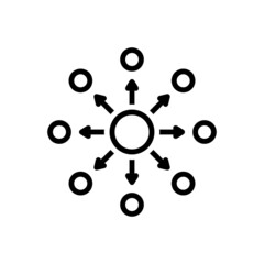 Black line icon for unitmonad