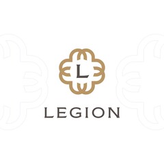 Premium monogram letter L initials logo. Universal symbol icon design. Luxury abc ornament logotype.