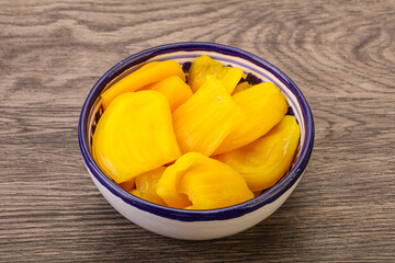 Canned Jackgruit in the bowl