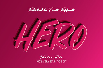 red hero text effect