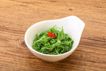 Asian traditional chukka salad in the bowl