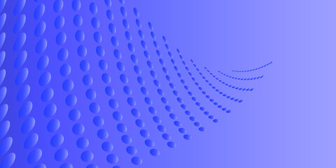 Abstract illustration isolated on blue background. Line dots are arranged on a scale.