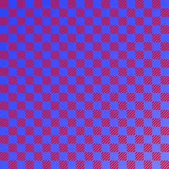 Abstract illustration isolated on blue background. Line are arranged on a scale. Seamless pattern.