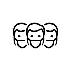 Black line icon for everybody