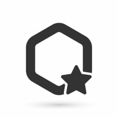 Grey Honeycomb icon isolated on white background. Honey cells symbol. Sweet natural food. Vector