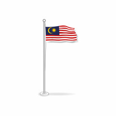 Malaysia national flag illustration vector image