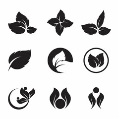 Leaf icon Vector Illustration design Logo template