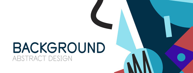 Abstract background with blocks, lines, geometric shapes. Techno or business concept for wallpaper, banner, background, landing page
