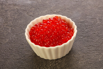 Luxury delicous red salmon caviar
