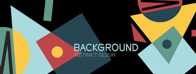 Abstract background with blocks, lines, geometric shapes. Techno or business concept for wallpaper, banner, background, landing page