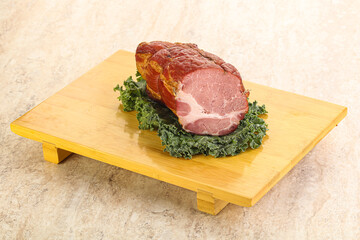 Delicous pork cured meat isolated