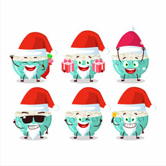 Santa Claus emoticons with risotto rice cartoon character