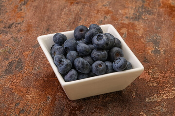 Ripe sweet tasty blueberries heap