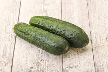 Ripe organic natural green cucumber