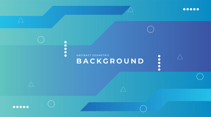 Abstract Geometric Background with Blue Colorful Gradient