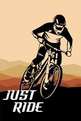 mountain bike cycle logo design icon vector	