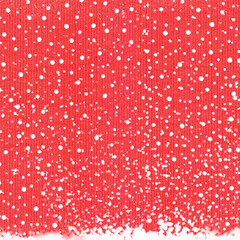 赤いリブ編みニットみたいな淡い背景と雪