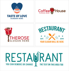 Restaurant food and drink coffee house logo design