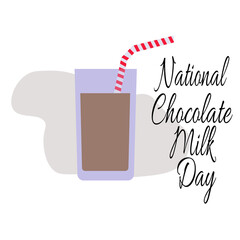 National Chocolate Milk Day, idea for poster, banner or menu design