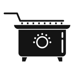 Fry machine icon simple vector. Deep fryer