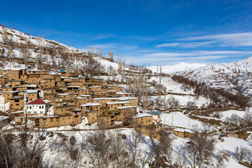 Historical Hizan Houses and natural scenery, Bitlis