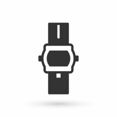 Grey Wrist watch icon isolated on white background. Wristwatch icon. Vector