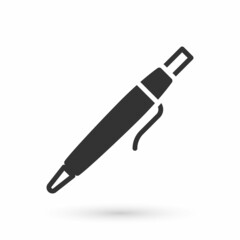 Grey Pen icon isolated on white background. Vector