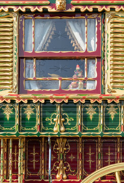 Gypsy painted wagon window