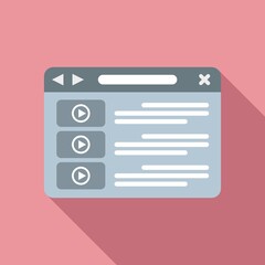 Browser address icon flat vector. Computer interface