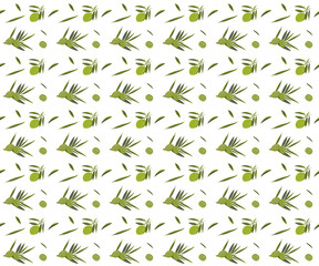 green olive seamless pattern vector isolated on white background ep06