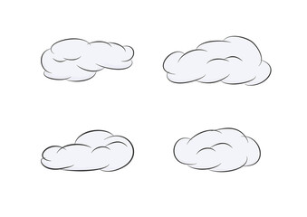 cloud vector isolated on white background ep161