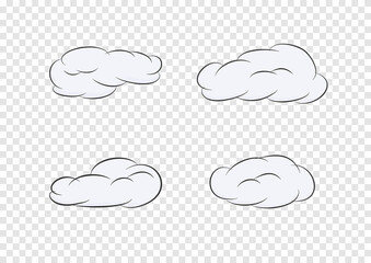 cloud vector isolated on transparency background ep161