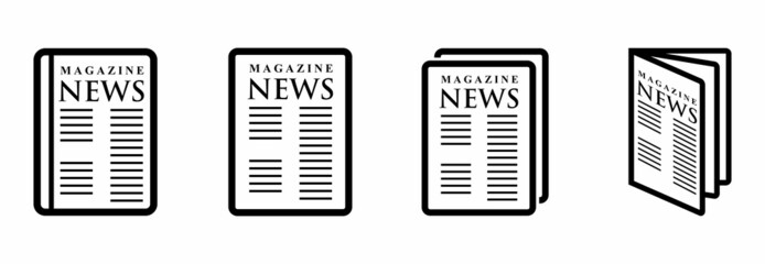 newspaper and magazine icon, newspaper vector, magazine vector illustrations