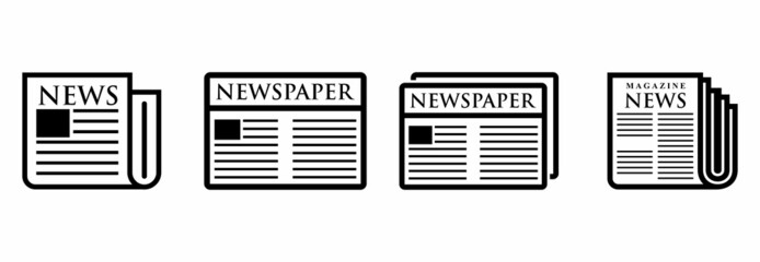 newspaper and magazine icon, newspaper vector, magazine vector illustrations